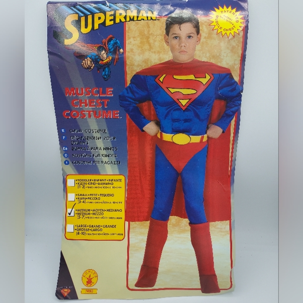 *SHIPS SAME/NEXT DAY!* New Boys Superman Costume - Muscle Chest!